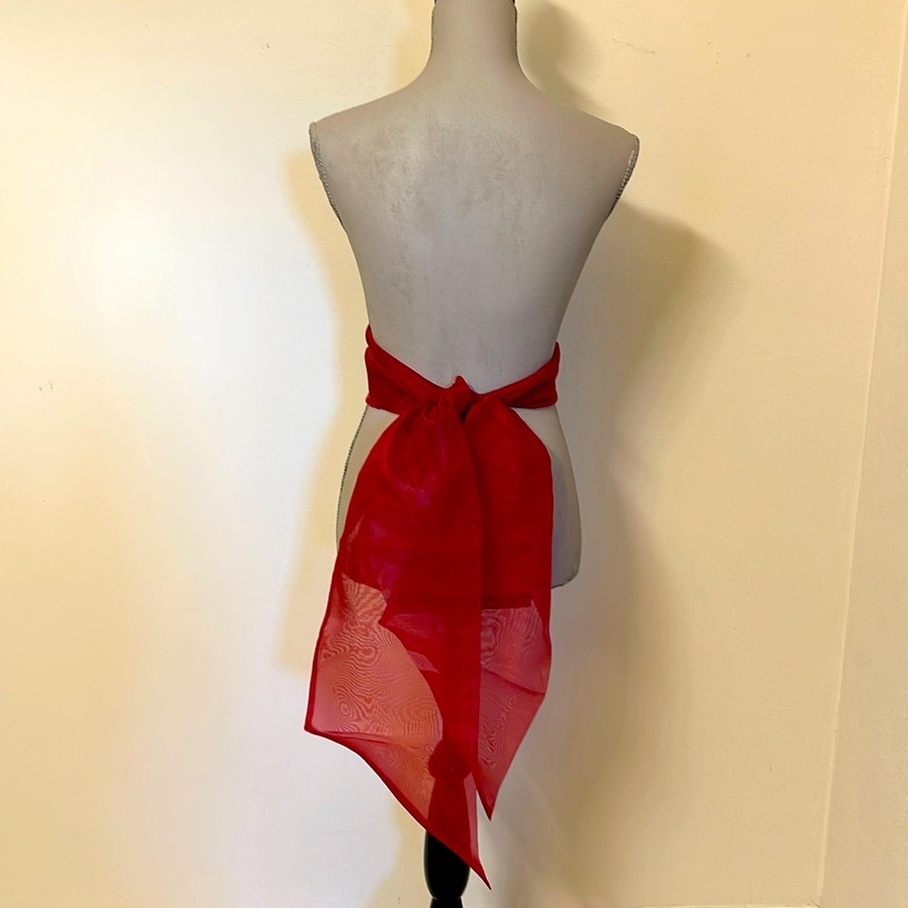 Dress or chair sash. 11 total burgundy red